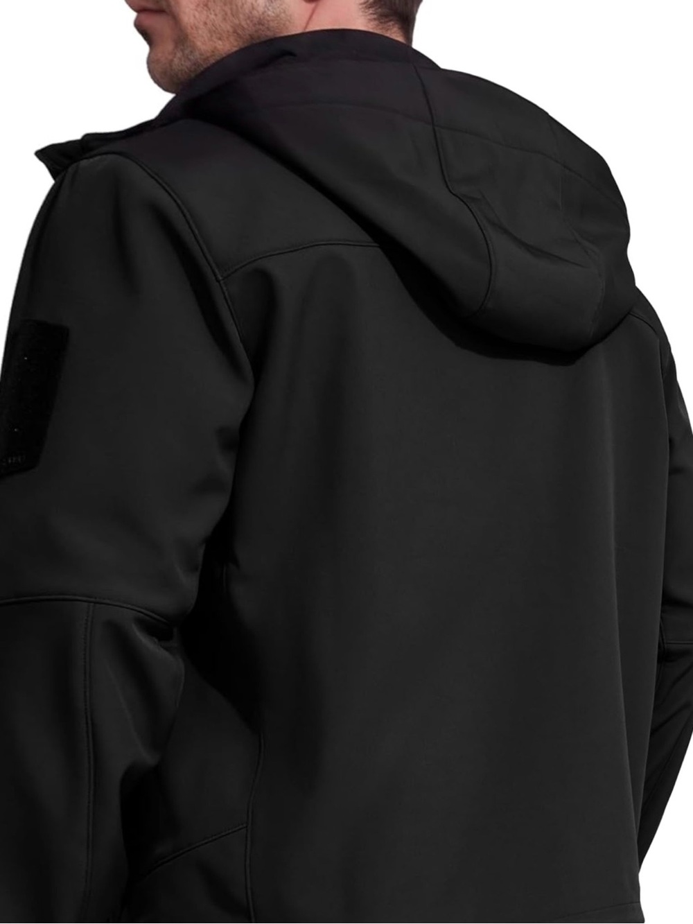 Men's Lightweight Hooded Soft-shell Jacket | Black | 3XL | NWT